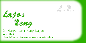 lajos meng business card